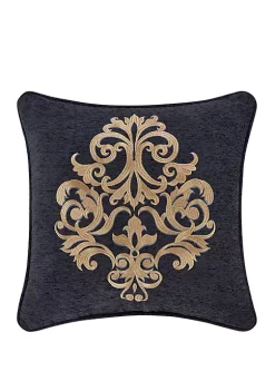 J. Queen New York Luciana Indigo 18 Inch Square Embellished Decorative Throw Pillow